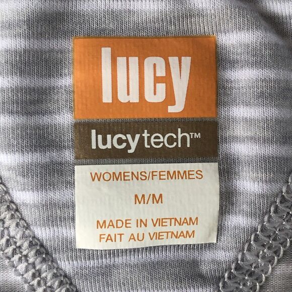 Lucy Tech Women’s Racerback Tank Striped Great White Size Medium - Picture 4 of 11